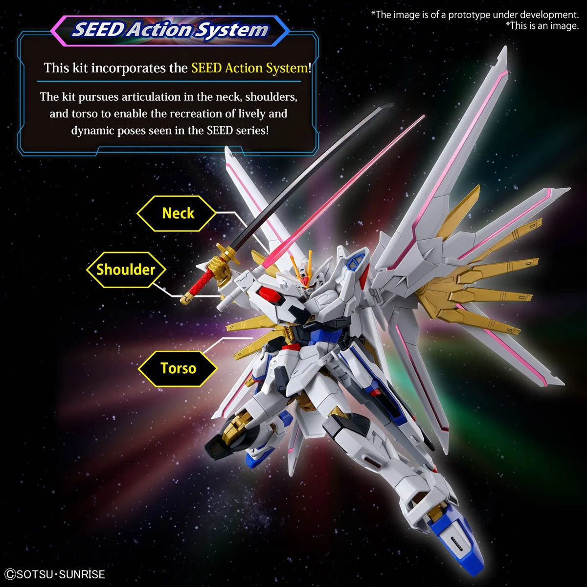 Bandai HG Mobile Suit Gundam Seed Freedom Mighty Strike Freedom Gundam High Grade 1:144 Scale Model Kit