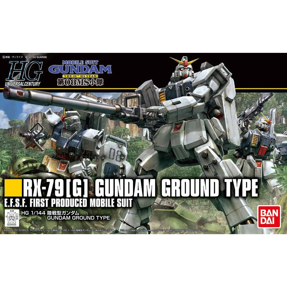 Bandai HG Mobile Suit Gundam The 08th MS Team RX-79(G) Ground Gundam Type High Grade 1:144 Scale Model Kit