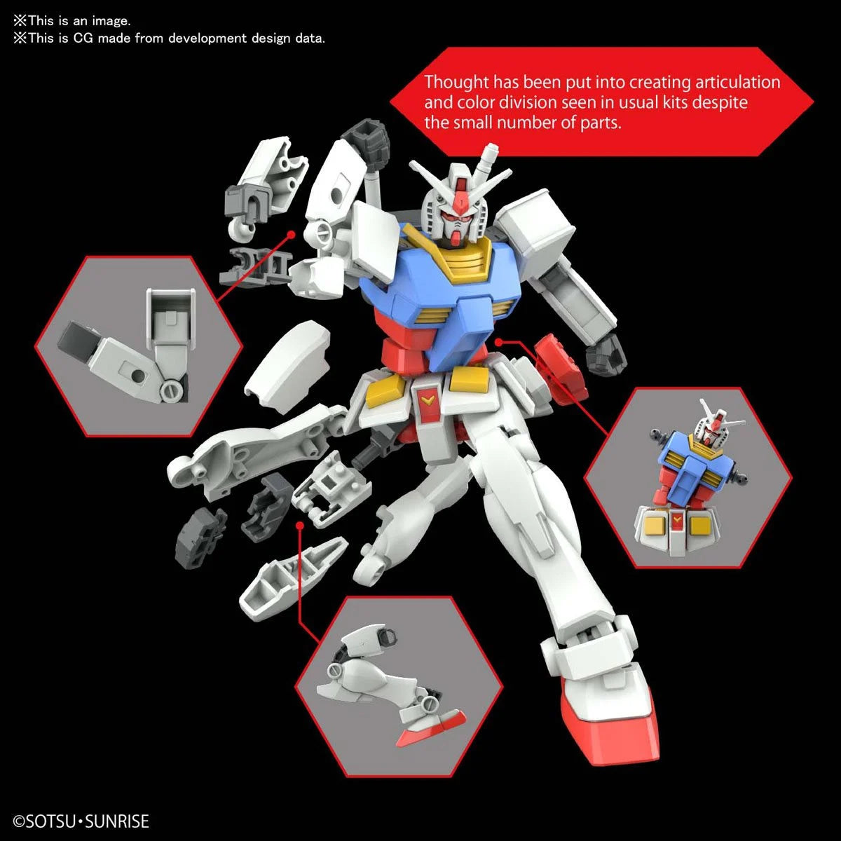 Bandai EG Mobile Suit Gundam RX-78-2 Gundam 1:144 Scale Entry Grade Model Kit