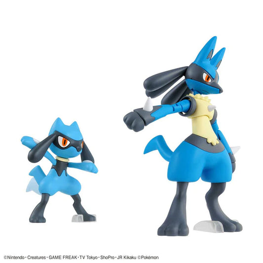 BANDAI HOBBY POKEMON MODEL KIT RIOLU & LUCARIO