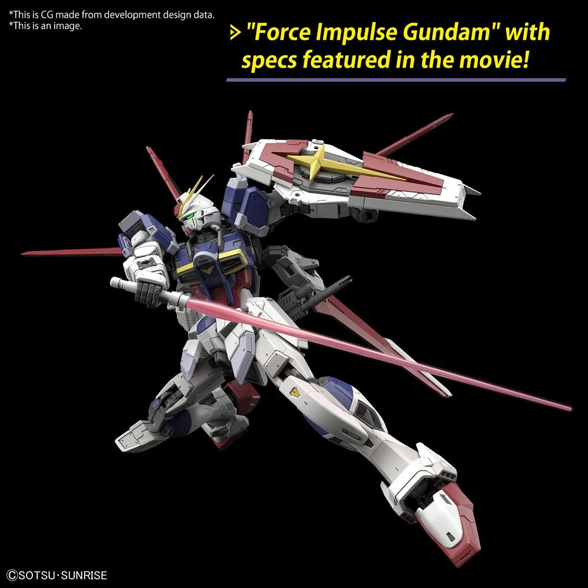 Bandai RG Mobile Suit Gundam Seed Freedom Movie Force Impulse Gundam Spec II Real Grade 1:144 Scale Model Kit