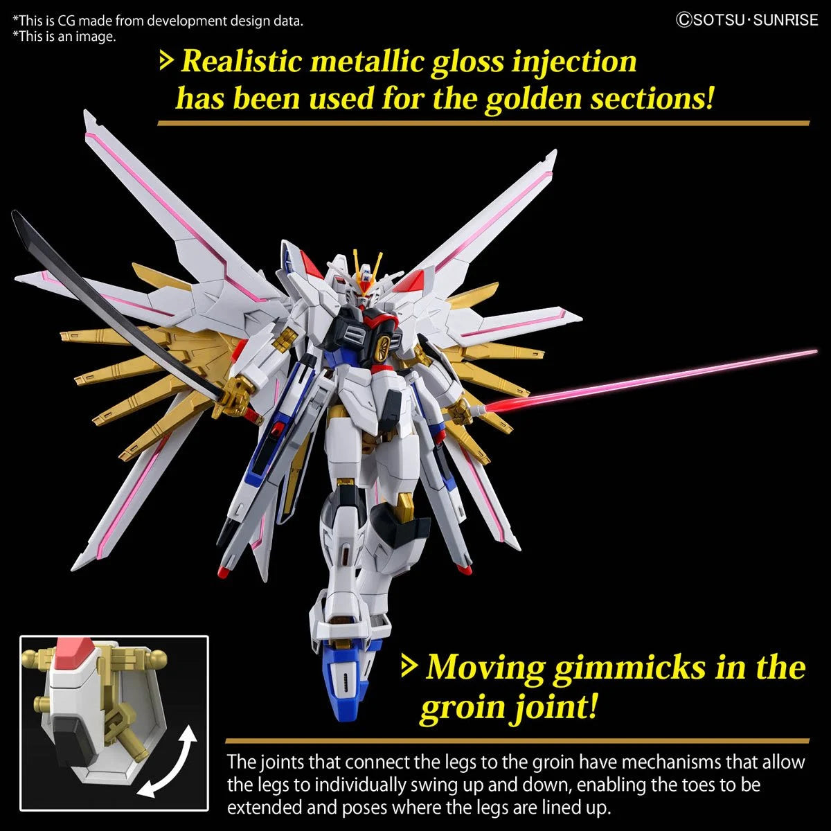 Bandai HG Mobile Suit Gundam Seed Freedom Mighty Strike Freedom Gundam High Grade 1:144 Scale Model Kit