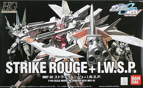 Bandai Gundam 1/144 HG Seed MSV #01 MBF-02 Strike Rouge + IWSP Model Kit