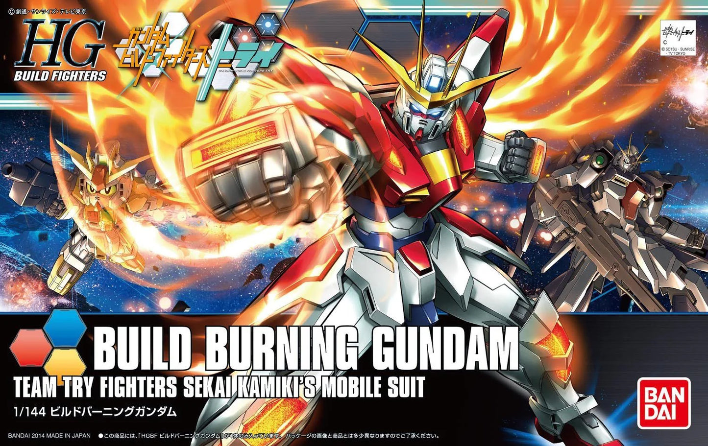 Bandai HG Gundam Build Fighters Try Build Burning Gundam High Grade 1:144 Scale Model Kit