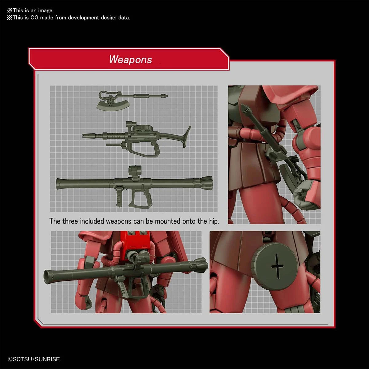 Bandai HG Mobile Suit Gundam #234 MS-06S Zaku II HGUC 1:144 Scale Model Kit